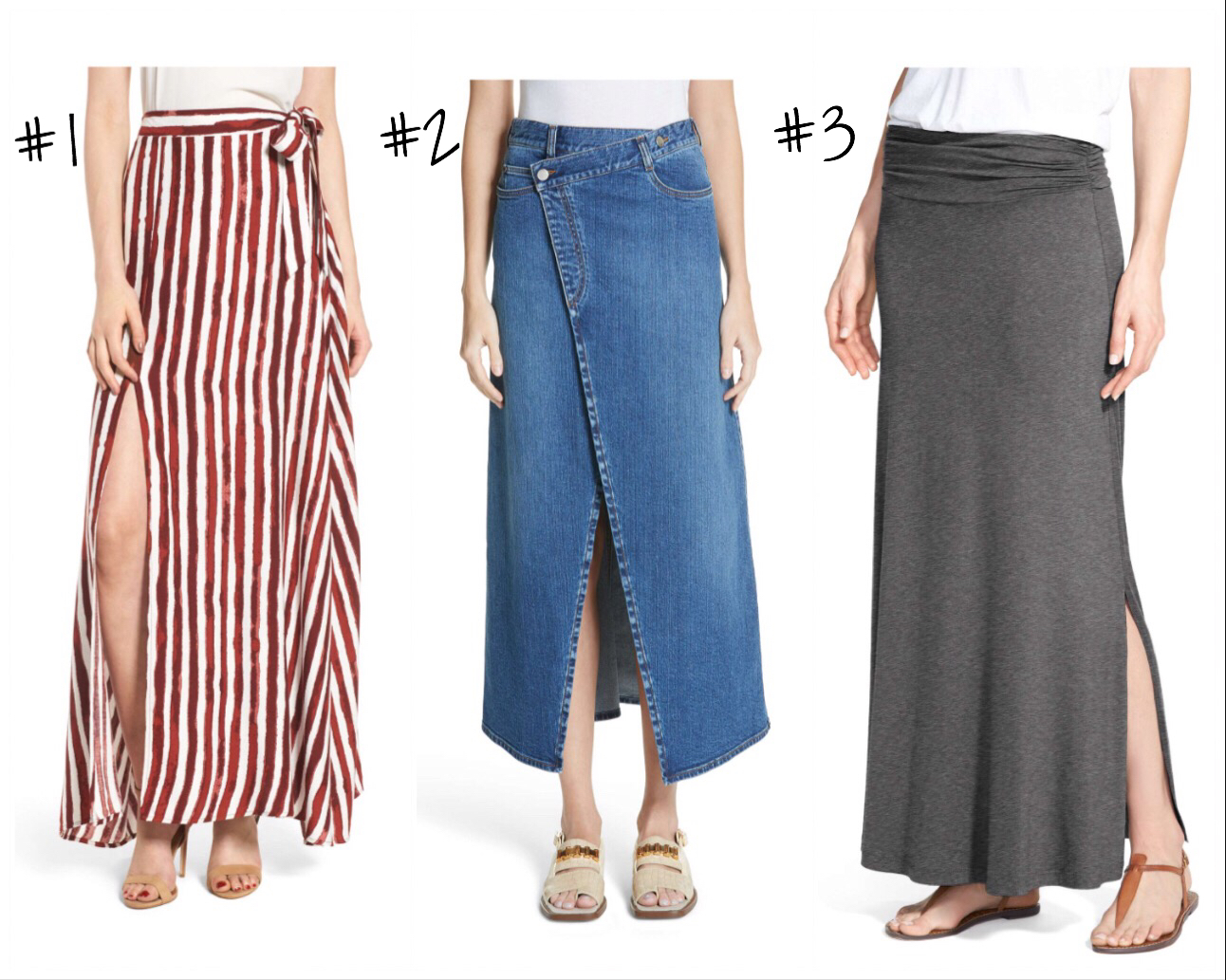 maxi skirts - transitional clothing that works for all weather