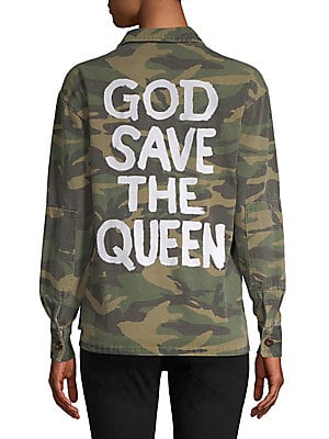 God save the queen camo jacket for less than $100