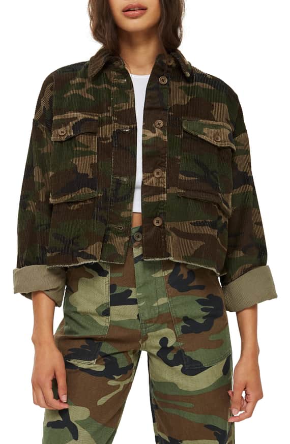 topshop camo jacket for less than $100