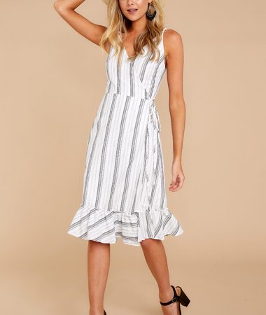 should you splurge or save on dresses? this striped option is a save item