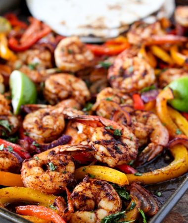 one-pot dinners, like shrimp fajitas