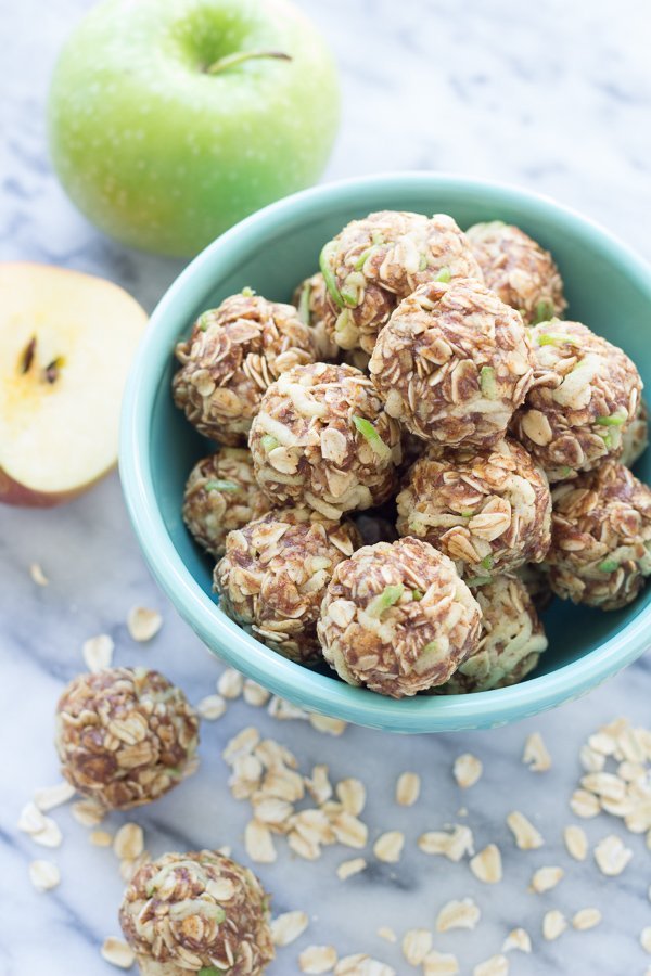 apple pie protein bites