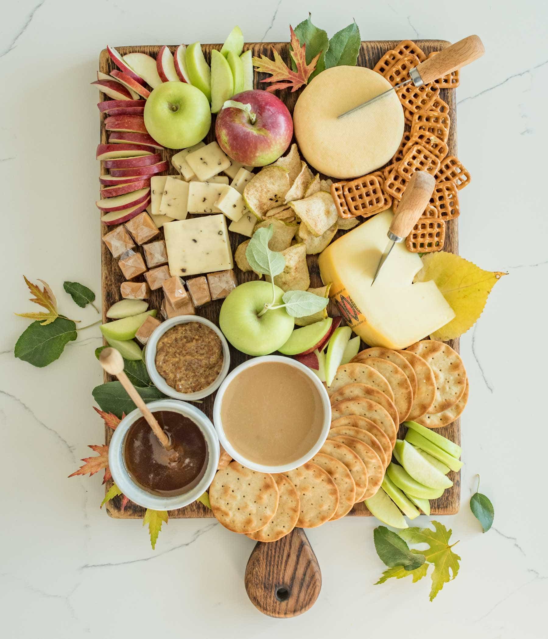 fall apple cheese board