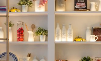 organized pantry with beautiful food and herbs