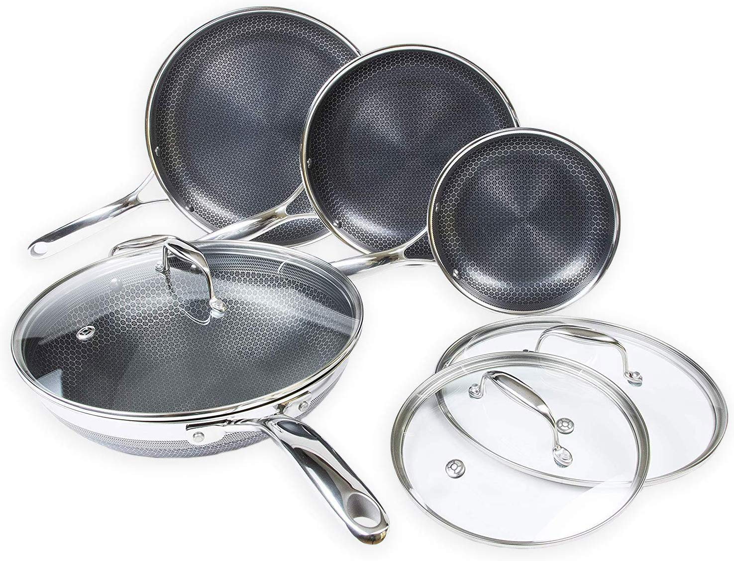 The Hexclad Hybrid Nonstick Cookware Set