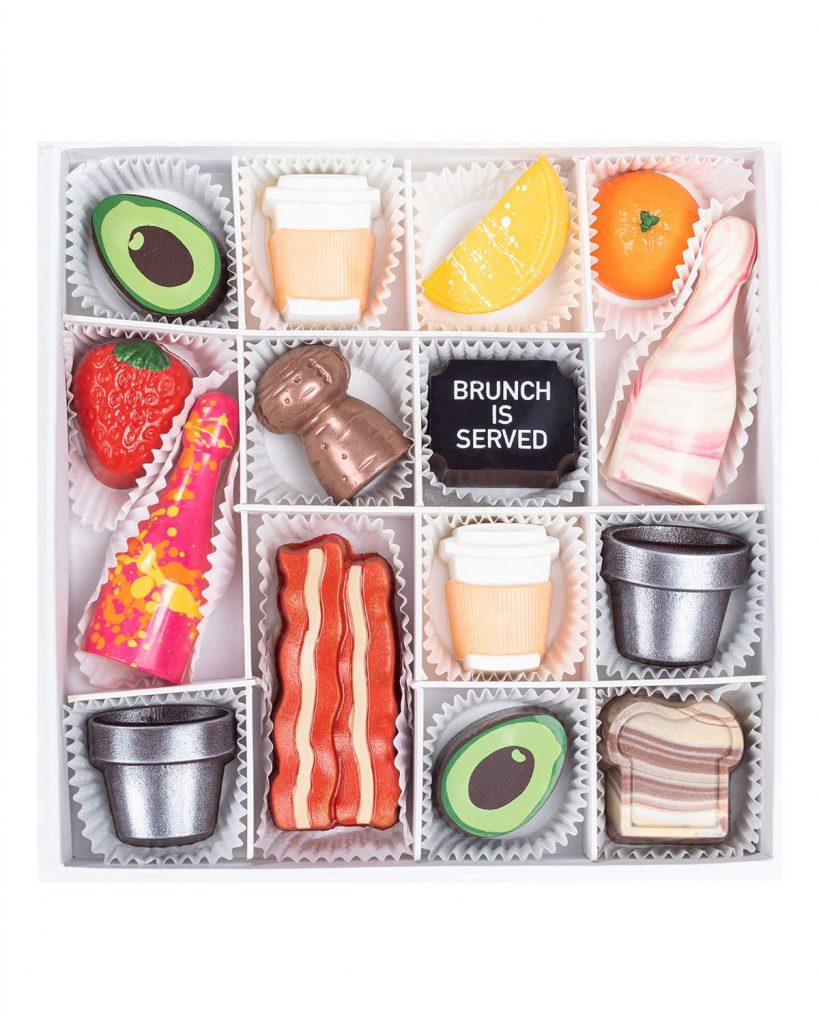 brunch-themed candy box