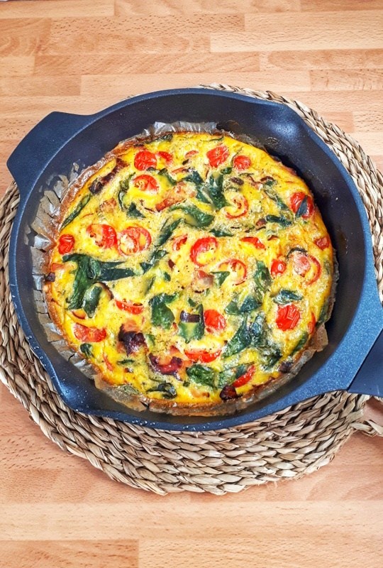 spinach and tomato frittata