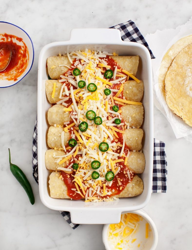 black bean enchiladas