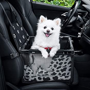 dog car seat in a car